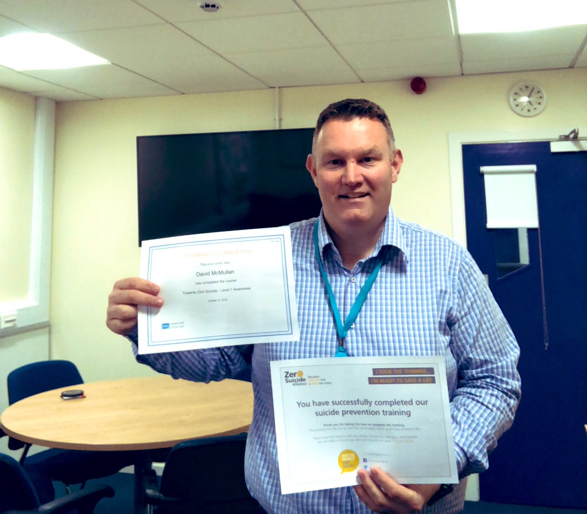 Completed the Towards #ZeroSuicide Level 1 training this week. I would recommend everyone does this. 20mins well spent. One life lost is one too many. Available to all HSC staff on e-learning. @donnelly_oscar  #SeeSaySignpost #Suicide #ItsOkToNotBeOk #Compassion #MentalHealth