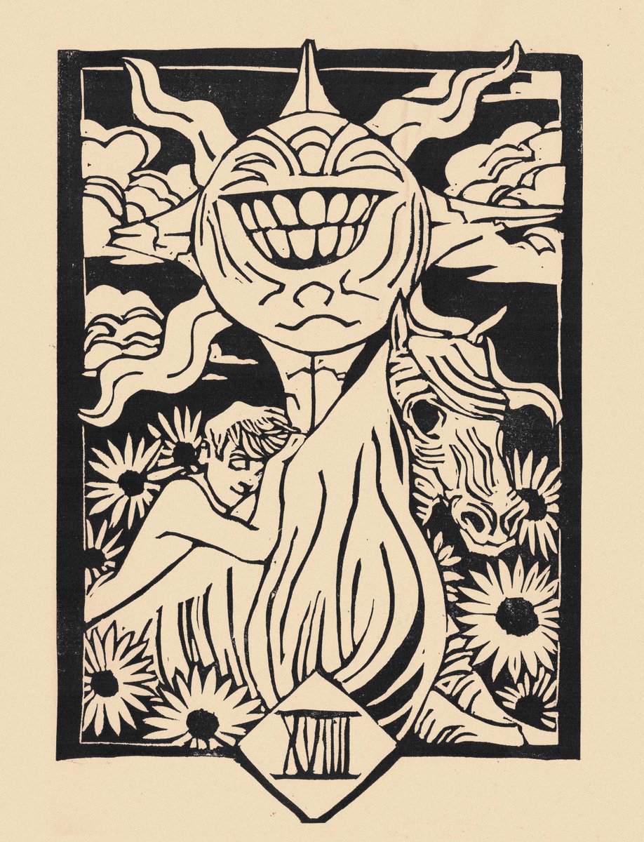 Tarot #Inktober day 20 The Sun / Le Soleil. #Linocut

#tarottoberchallenge #tarot #inktoberday20 #Inktober2019 