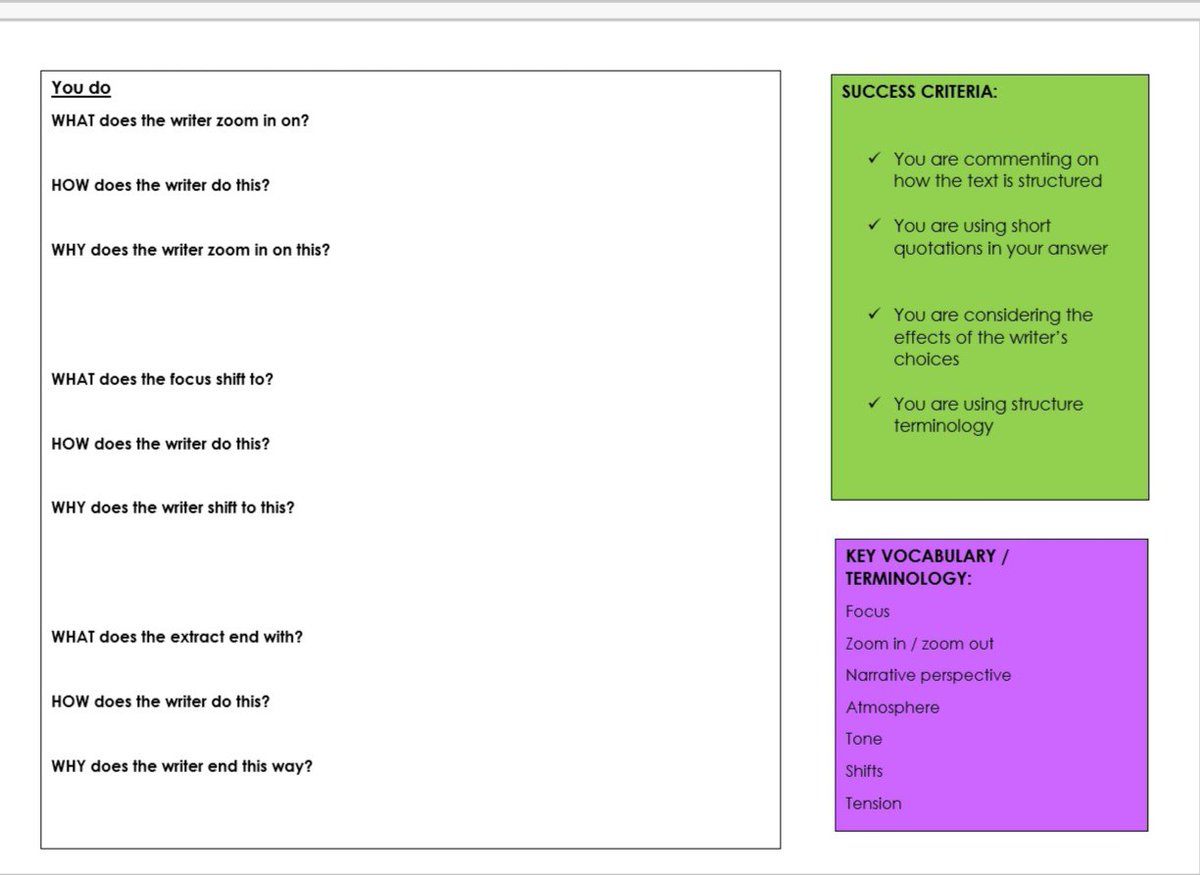 Chapter Education (@chapteredu) on Twitter photo Love <a href="/SPryke2/">Stuart Pryke</a>'s blog about teaching structure for Papers, Q3. Here is an I do, We do, You do worksheet we are using tomorrow with an I am Legend extract. <a href="/Team_English1/">Team English</a> Love <a href="/SPryke2/">Stuart Pryke</a>'s blog about teaching structure for Papers, Q3. Here is an I do, We do, You do worksheet we are using tomorrow with an I am Legend extract. <a href="/Team_English1/">Team English</a>