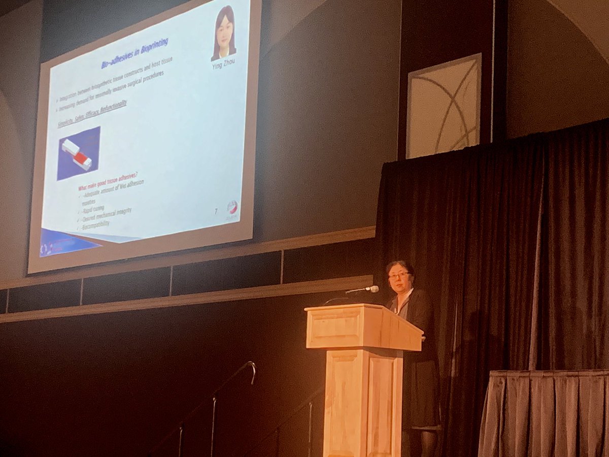 GordonGWallace's tweet photo. Dr Zhilian Yue presenting @ISBioFab #Biofab2019 #ulvan #woundhealing #bioadhesive #3dbioprinting @ARC_ACES @TRICEP_AU @AnffMaterials @pia_winberg https://t.co/5WdraLOqSJ