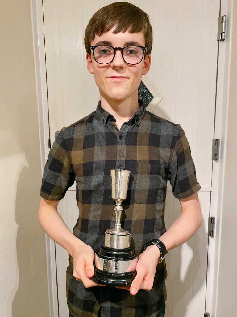 JacobAdaption's tweet image. Well...I won the Huntley Adjudicator&apos;s cup and also nominated for Best Youth Actor, Best New Play and Best Comedy Moment for my production of &quot;THE WAR OF THE WORLDS&quot; at this years Woking Drama Festival! 

So proud of all involved in this project, thank you so much!! 👽