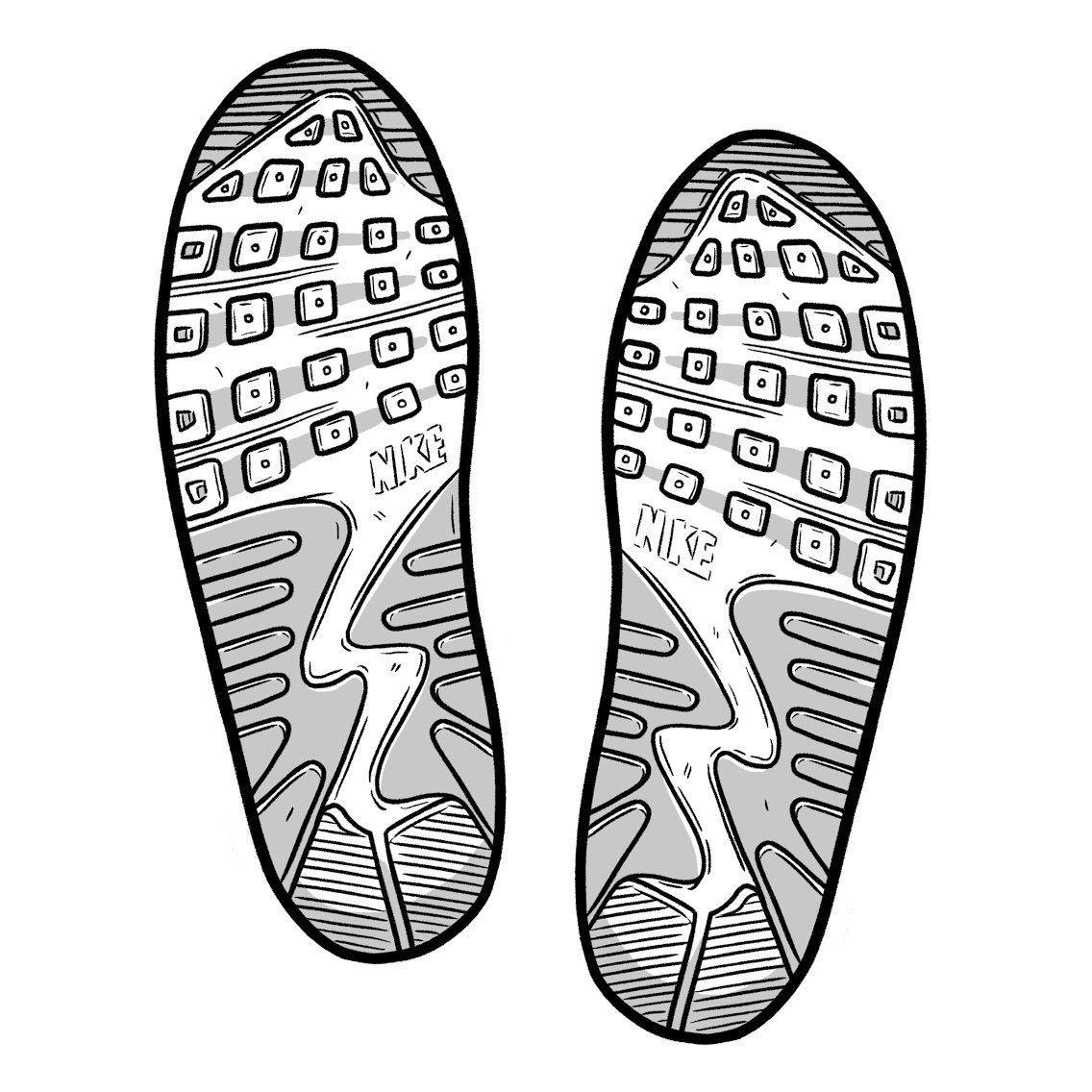 nike air max 90 drawing