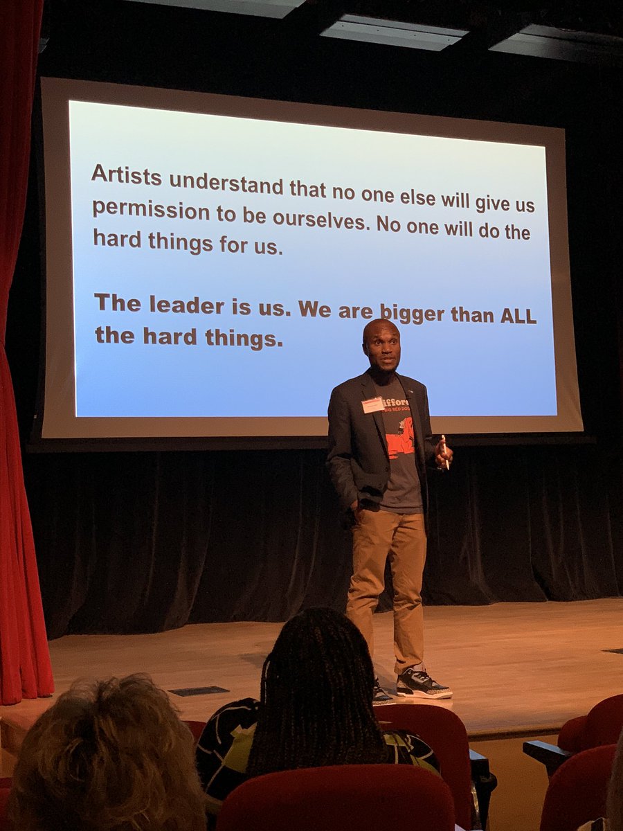 Listening to <a href="/MisterMinor/">Cornelius Minor</a> ‘s inspirational message to leaders. We are artists!