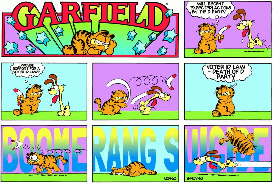 Q Drops as Garfield stripsQ2463 9 Nov 2018