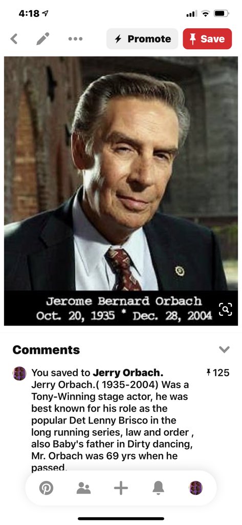 Happy Birthday Jerry Orbach. 