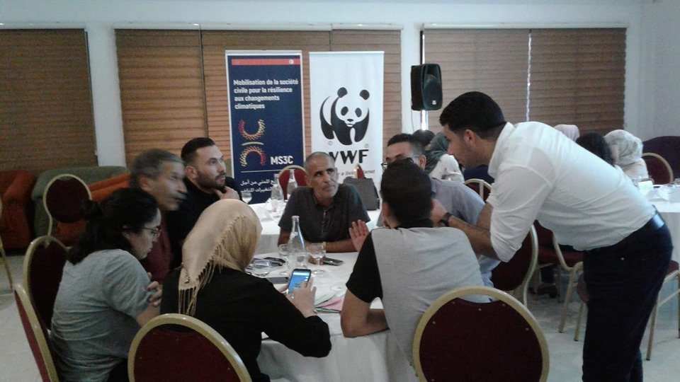 WWFNorthAfrica's tweet photo. Le processus de l'appui des OSCs achève une étape bien avancé qui est la concrétisation de l'action climatique, @WWFTunisie organise une formation sur"Conception, montage, suivi et évaluation des projets"et ce dans le cadre du projet #MS3C co-financé par l'@AFD_France et @MavaFdn https://t.co/GDxJETUMNa