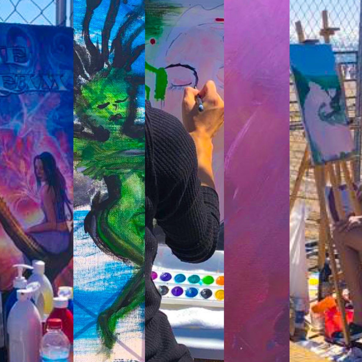 civilizedgames's tweet photo. Fitness isn't the only thing #cannabis enhances. Creativity and cannabis are great buds too. @califari1 brought an Art Battle to the Civilized Games. Local artists are making pieces come to life in rapid fire rounds. But who will be the champion? #civilizedgames https://t.co/E7TSBafd7R