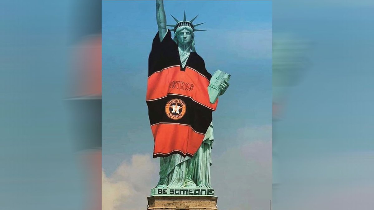 Astros Statue of Liberty meme goes viral. 