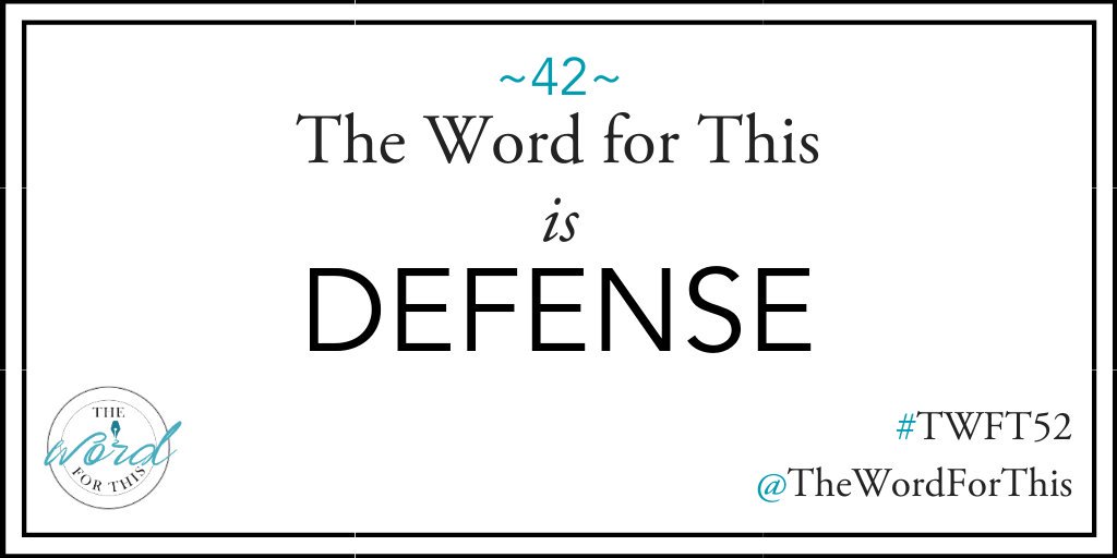 thewordforthis's tweet image. #TWFT52 Prompt 42: #TheWordForThis is "DEFENSE." 
Full post, add'l starter ideas, &amp;amp; my own response to the prompt here: bit.ly/2oXAWQM
.
#metoo #writingprompt #believesurvivors #sexualabuse #writingcommunity #writerscommunity #poetrycommunity #timesup