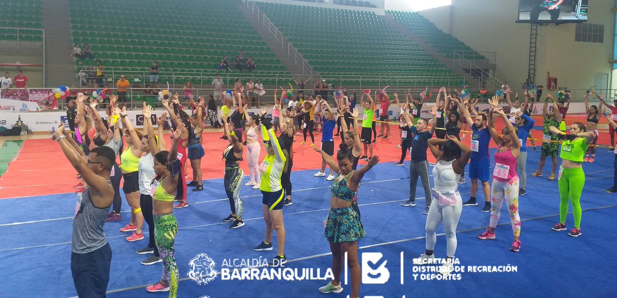 SecdeportesBAQ's tweet photo. Felicitaciones a los ganadores en las categorías principiantes, intermedios y avanzados en la Competencia Nacional de Resistencia y Coordinación Aeróbica. Participantes de Santa Marta, Bucaramanga, Valledupar y Barranquilla dijeron presente. #CapitalDeportiva #KillaCompite https://t.co/FBdd54PAYt