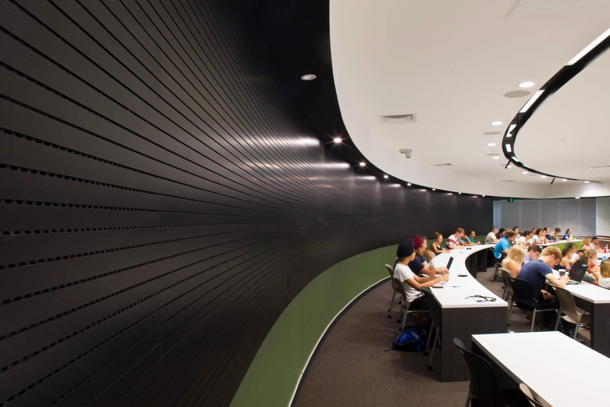 Good classroom acoustics are a basic classroom need, not an accessory, to give all students access to spoken instruction and discussion.
hubs.ly/H0k_2kY0
#educationalbuildings #learningenvironment #acousticsolutions #architecture #interiordesign  #decoration  #bespoke