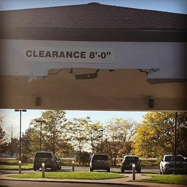 Clearance is 8’ 0” not 8’ 1”