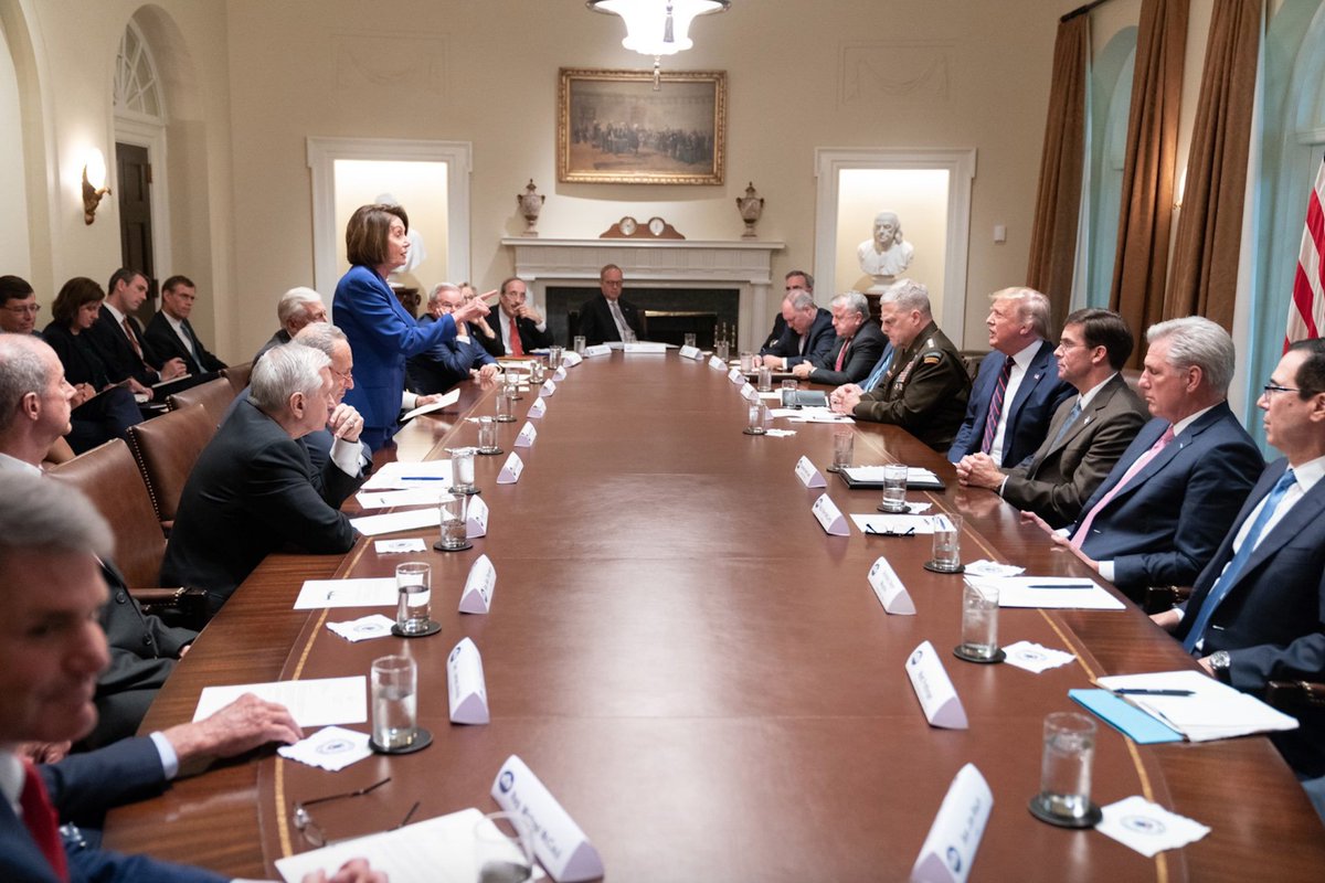 THREAD: Body Language Analysis No. 4401 Nancy Pelosi's and Donald Trump's 'Meltdown Meeting'  #DonaldTrump #NancyPelosi  #Meltdown  #MeltdownMeeting  #NancysPoint  #BodyLanguage  #BodyLanguageExpert  #Nonverbal  #EmotionalIntelligence