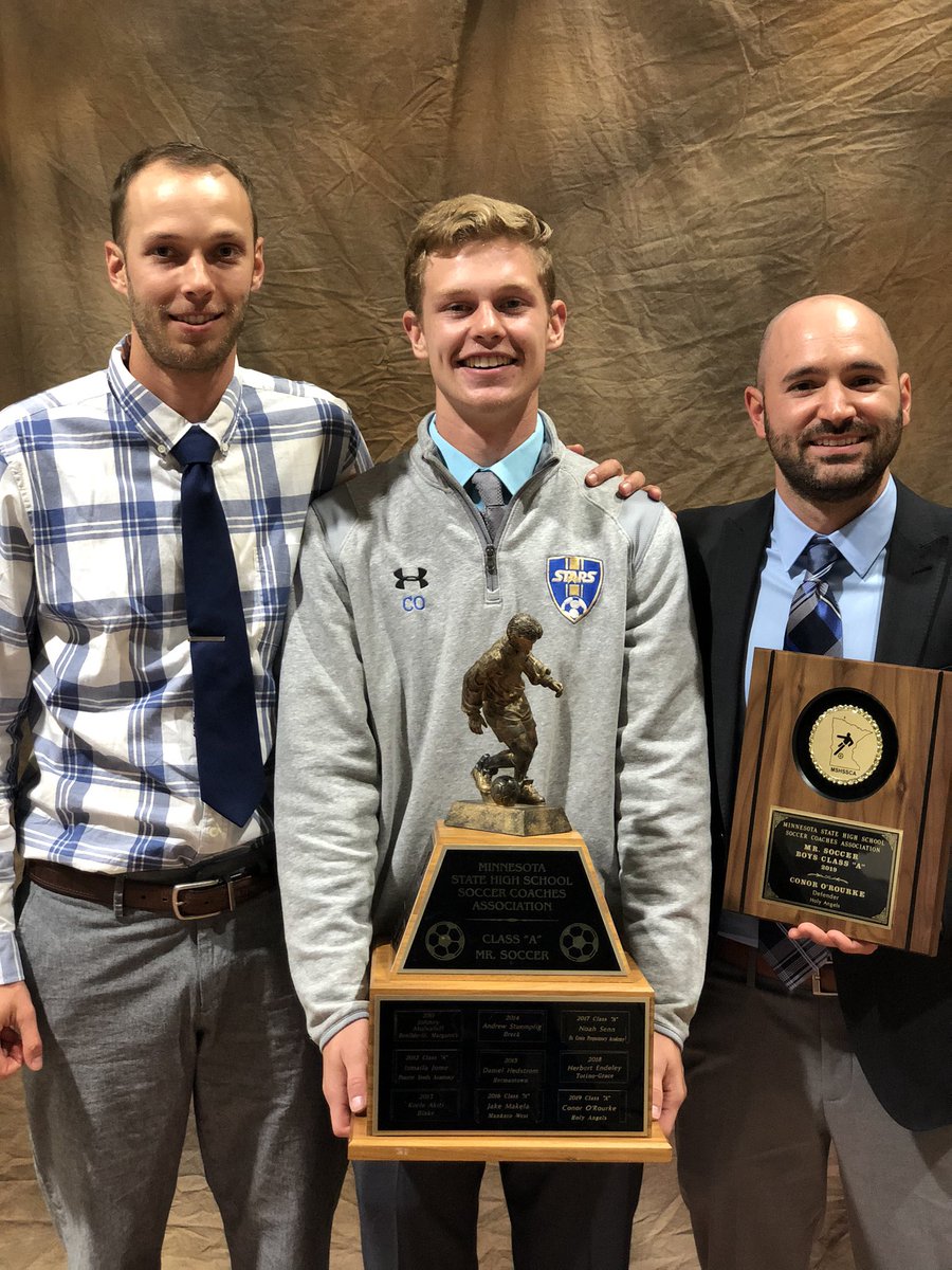 AHASoccer_boys's tweet photo. 🚨🚨 Congratulations to Conor O’Rourke for being named Class A “Mr. Soccer”‼️‼️ We’re so proud of his contributions to our school, community, and to high school soccer in MN. #gostars https://t.co/6Sx3hjiK5o