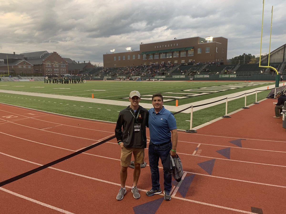 Thank you <a href="/CoachCav_/">Matt Cavallaro</a> and <a href="/DartFootball/">Dartboard Football</a> for having me a few weekends ago! Had a great time watching Dartmouth get the W!