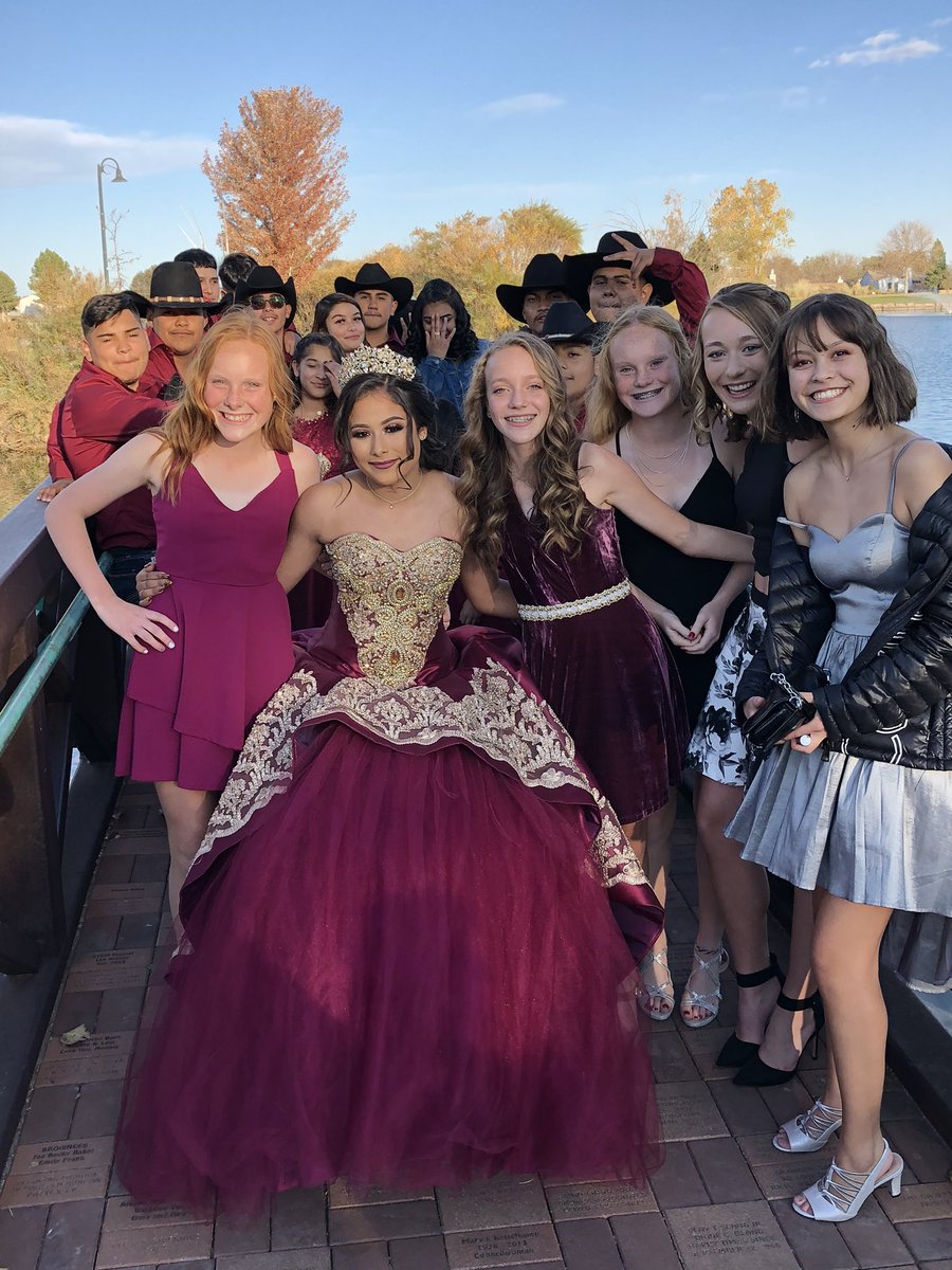 #heynext the most Colorado thing we saw! Quinceanera Court photo bombing Home Coming pictures! EB Rains Park Saturday 10/19