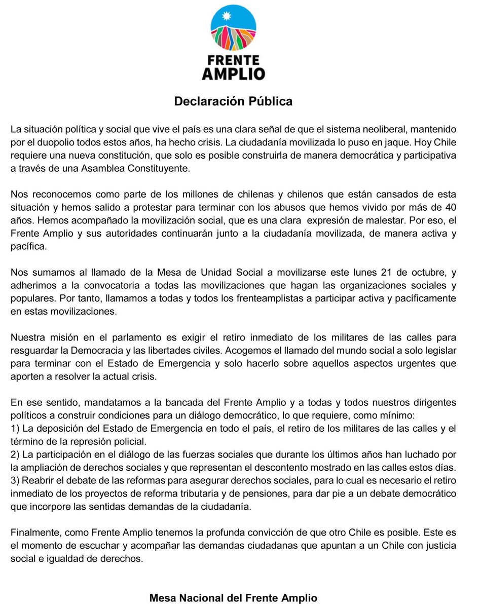 josemdelpino's tweet image. ¿Y esto cómo queda? Nos guste o no, se decraró Estado de Excepción (por tanto imposibilidad de convocar a movilizaciones) por el imperio de la ley. Acá va a haber una polémica grande.