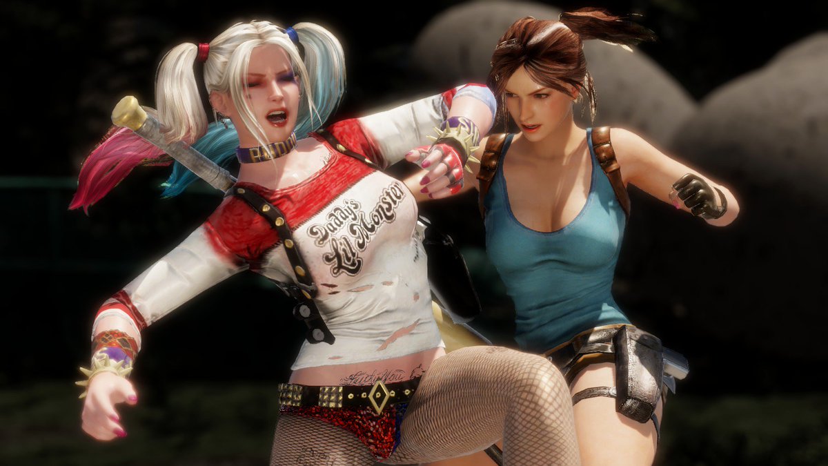 The Tomb Raider Lara Croft and Harley Quinn join DOA6. 