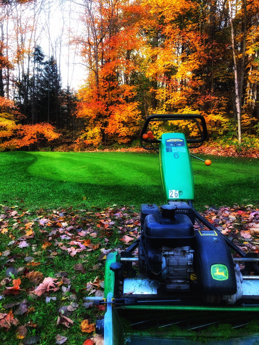 I have the most fun maintaining my putting green in the fall , it’s looking awesome! Thanks for the motivation <a href="/ryanknorr/">Ryan Knorr</a>