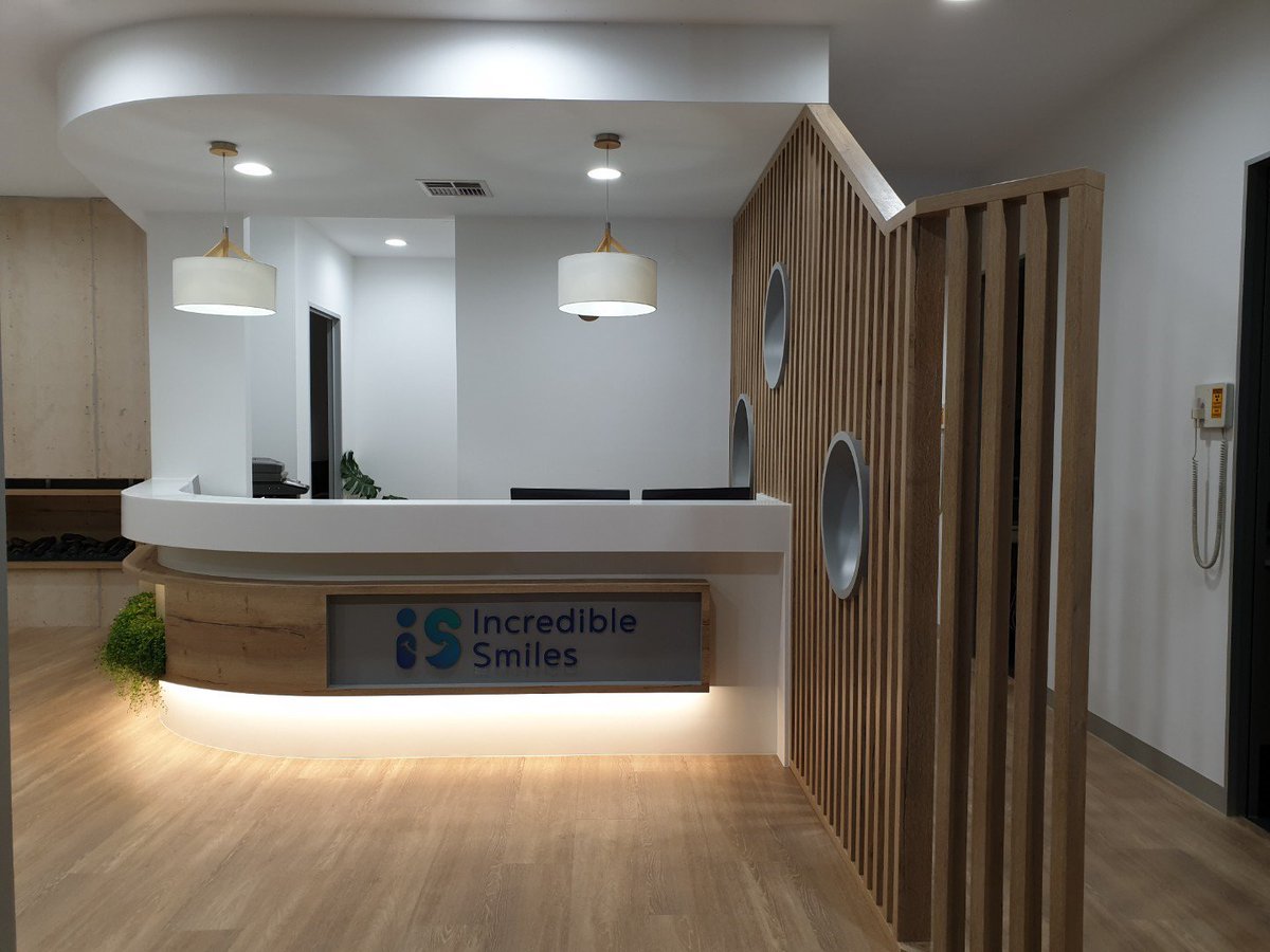 Smooth, clean lines and curves, no ugly joins and requiring only the minimum of maintenance, Corian makes the perfect reception counter. 
Image: Topline Furniture, South Australia