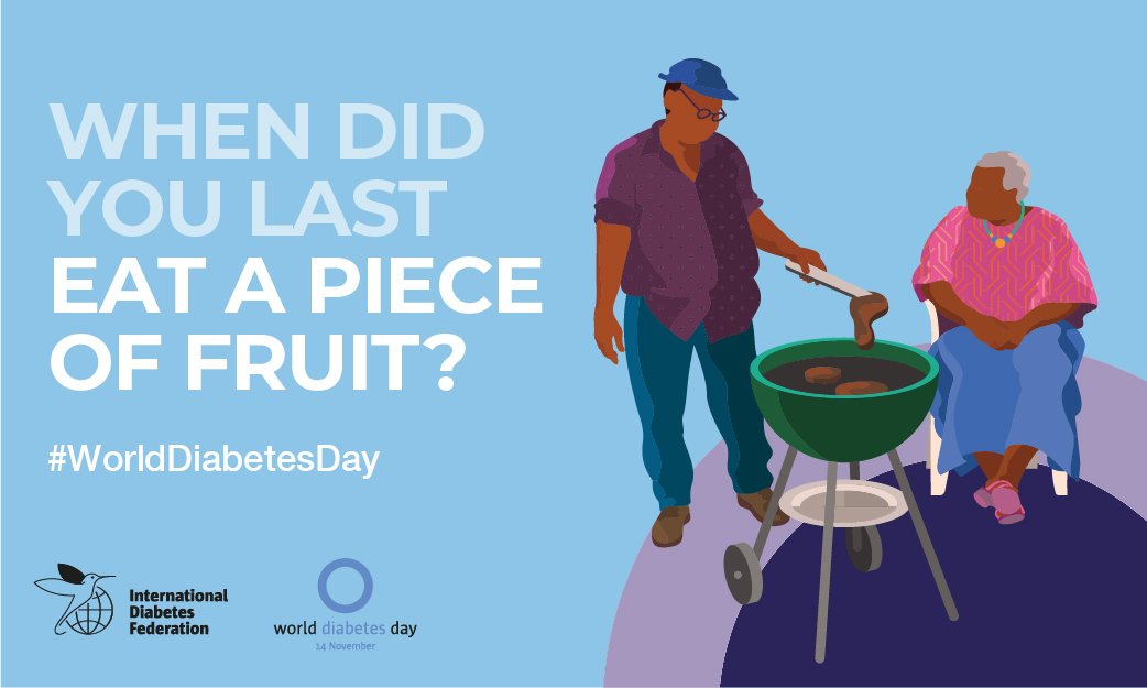 WDD's tweet photo. A diet lacking in fruit and veg puts you at risk for developing #type2diabetes. The good news is the condition is largely preventable by adopting a healthy lifestyle. Find out how to reduce your risk by taking the #WorldDiabetesDay test: https://t.co/jTngX9hHX3 https://t.co/7bKlVQowQp