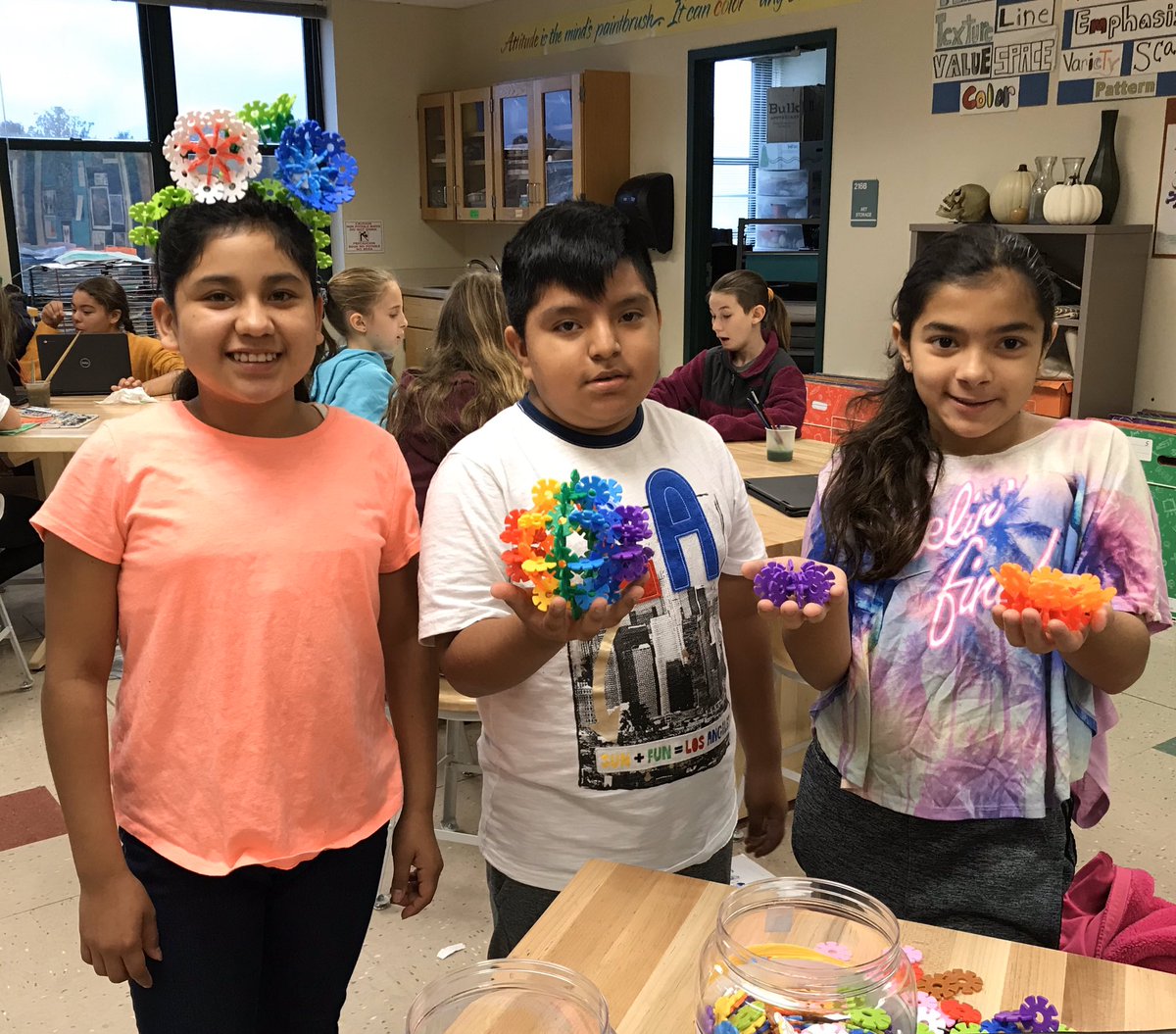Crystal11108698's tweet photo. Brain Chips brings STEAM into the ART room! Here are 6th grade creative inventors. https://t.co/HzJ7NvZSpp