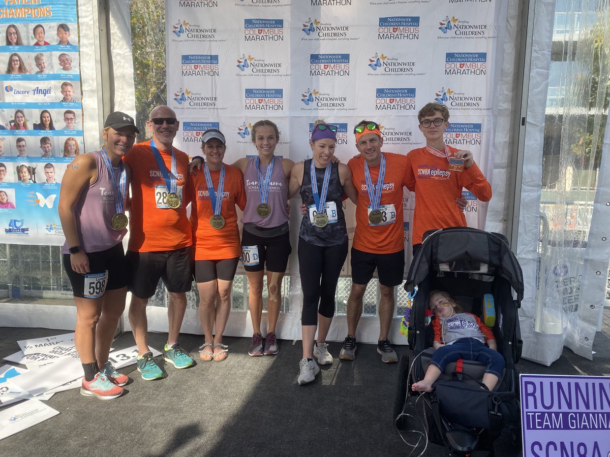 Proud to have been a Children’s Champion today ⁦@CbusMarathon⁩ raising awareness for SCN8A epilepsy #RunChat #BibChat #TeamGianna ⁦@PfrimmerMegan⁩