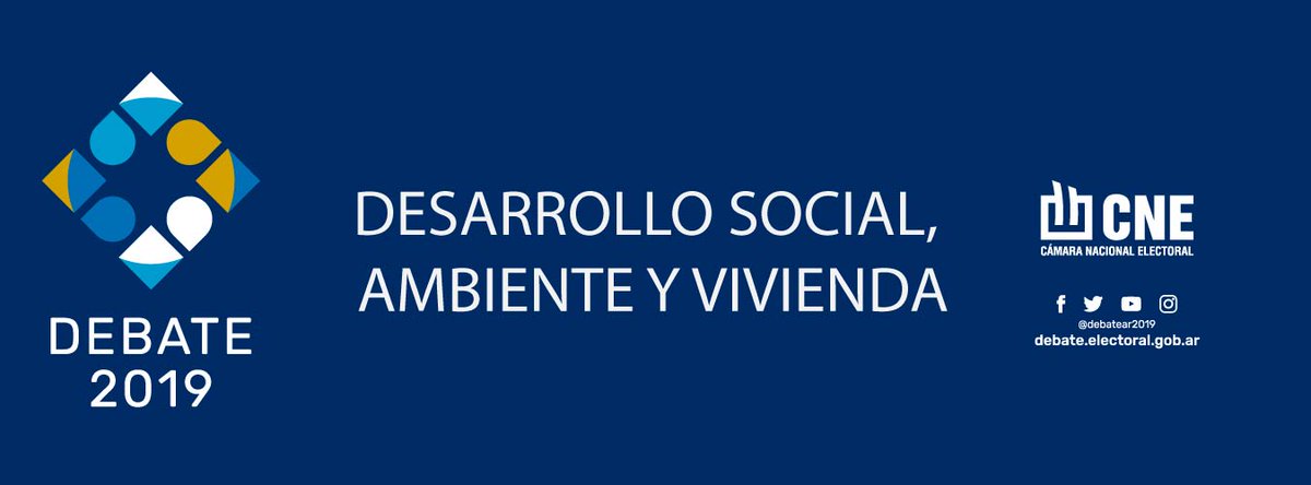 #DebateAr2019 Los candidatos están desarrollando sus propuestas sobre Desarrollo Social, Ambiente y Vivienda.