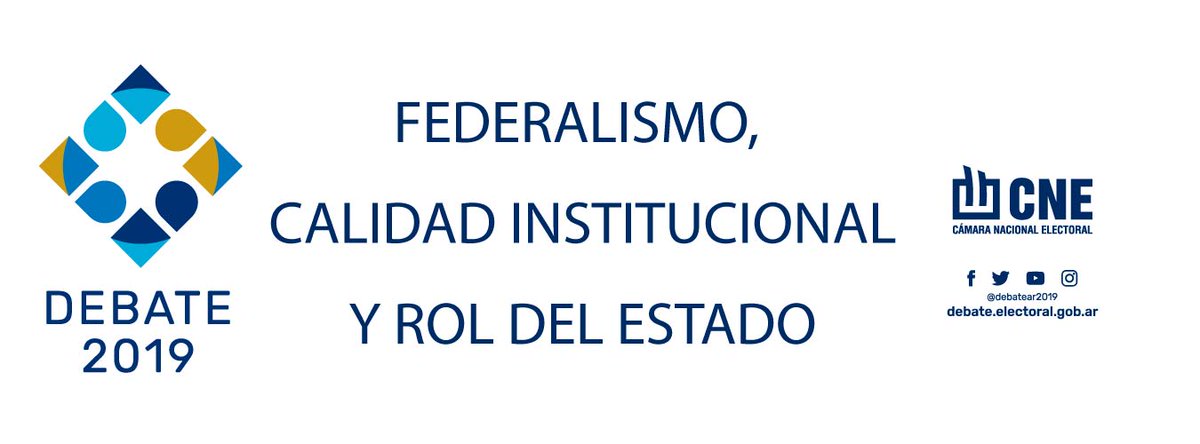 #DebateAr2019 Los candidatos están desarrollando sus propuestas sobre Federalismo, Calidad Institucional y Rol del Estado.