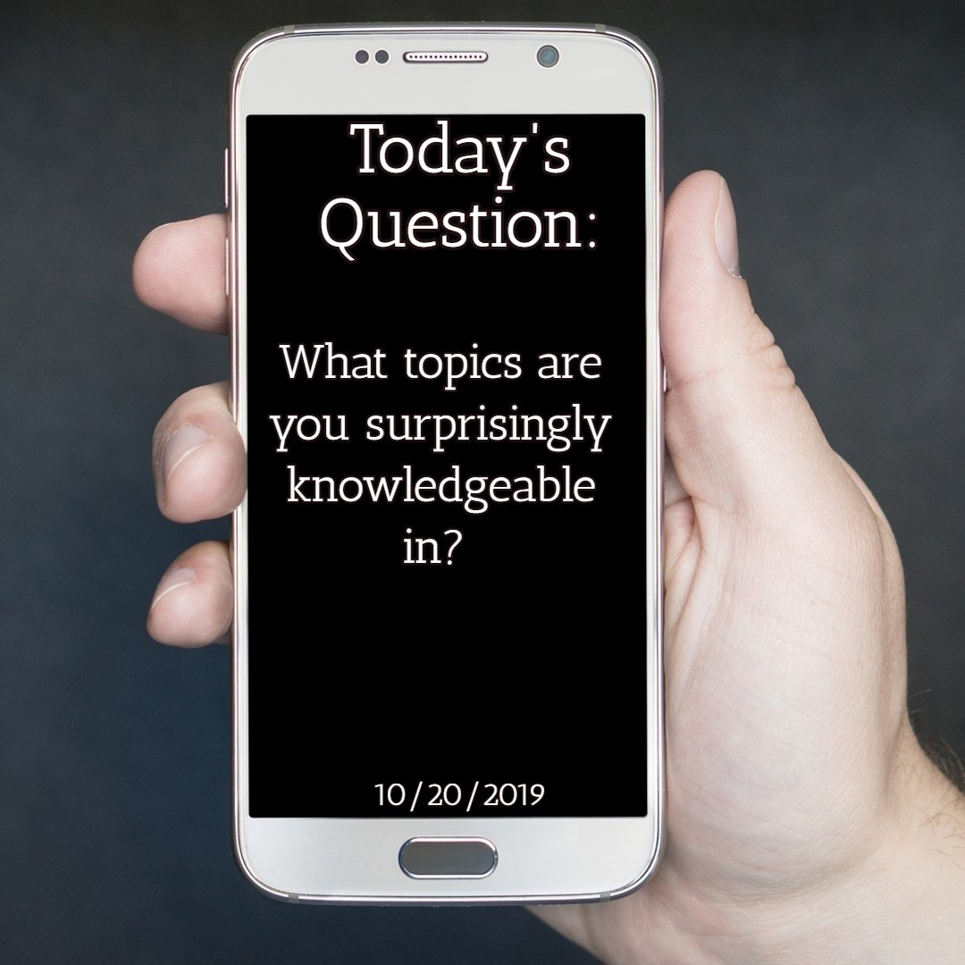 AskYourselfThi_'s tweet photo. Today’s Quote: It is better, of course, to know useless things than to know nothing. – Seneca

Today’s Question: What topics are you surprisingly knowledgeable in?

Find More @ https://t.co/QrpBCKBD1C https://t.co/dCgTQ9Frcc