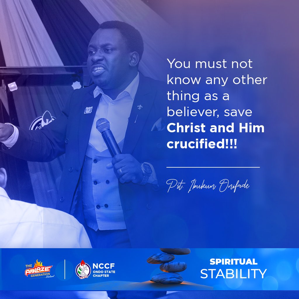 NCCFONDOSTATE's tweet photo. You must not know any other thing as a believer save Christ and Him crucified!!!
@ibukunolutomiwa
#nccfondo #nccf #ablazegeneration #fullnessofchrist #spiritualstability #ephesians4vs1to16 https://t.co/HRZHn9NrKl