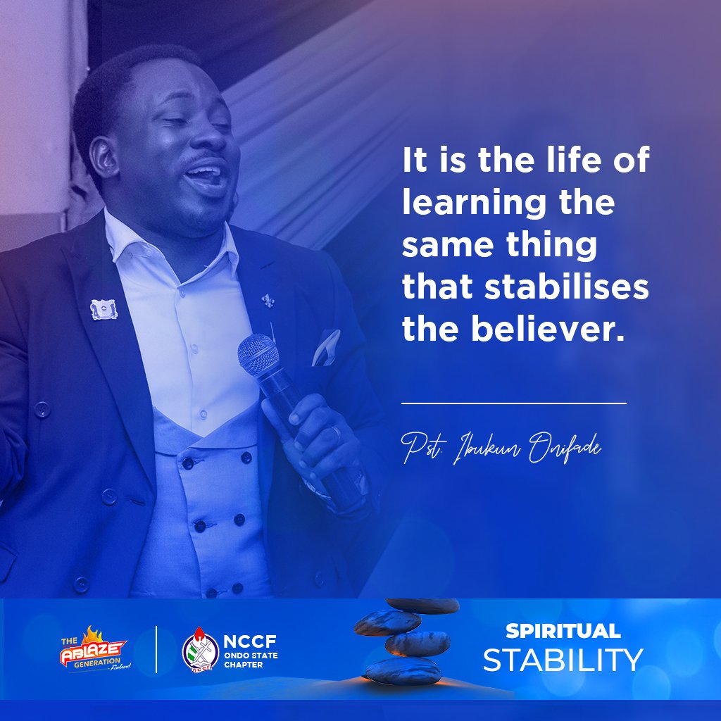 NCCFONDOSTATE's tweet photo. It is the life of learning the same thing that stabilises the believer.
@ibukunolutomiwa
#nccfondo #nccf #ablazegeneration #fullnessofchrist #spiritualstability #ephesians4vs1to16 https://t.co/KJD3f8dkGF