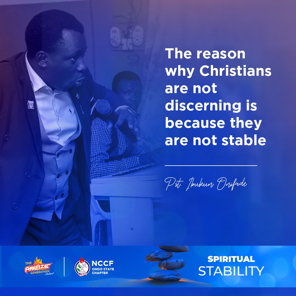 NCCFONDOSTATE's tweet photo. The reason why Christians are not discerning is because they are not stable.
@ibukunolutomiwa
#nccfondo #nccf #ablazegeneration #fullnessofchrist #spiritualstability #ephesians4vs1to16 https://t.co/1YCXQEAqNh