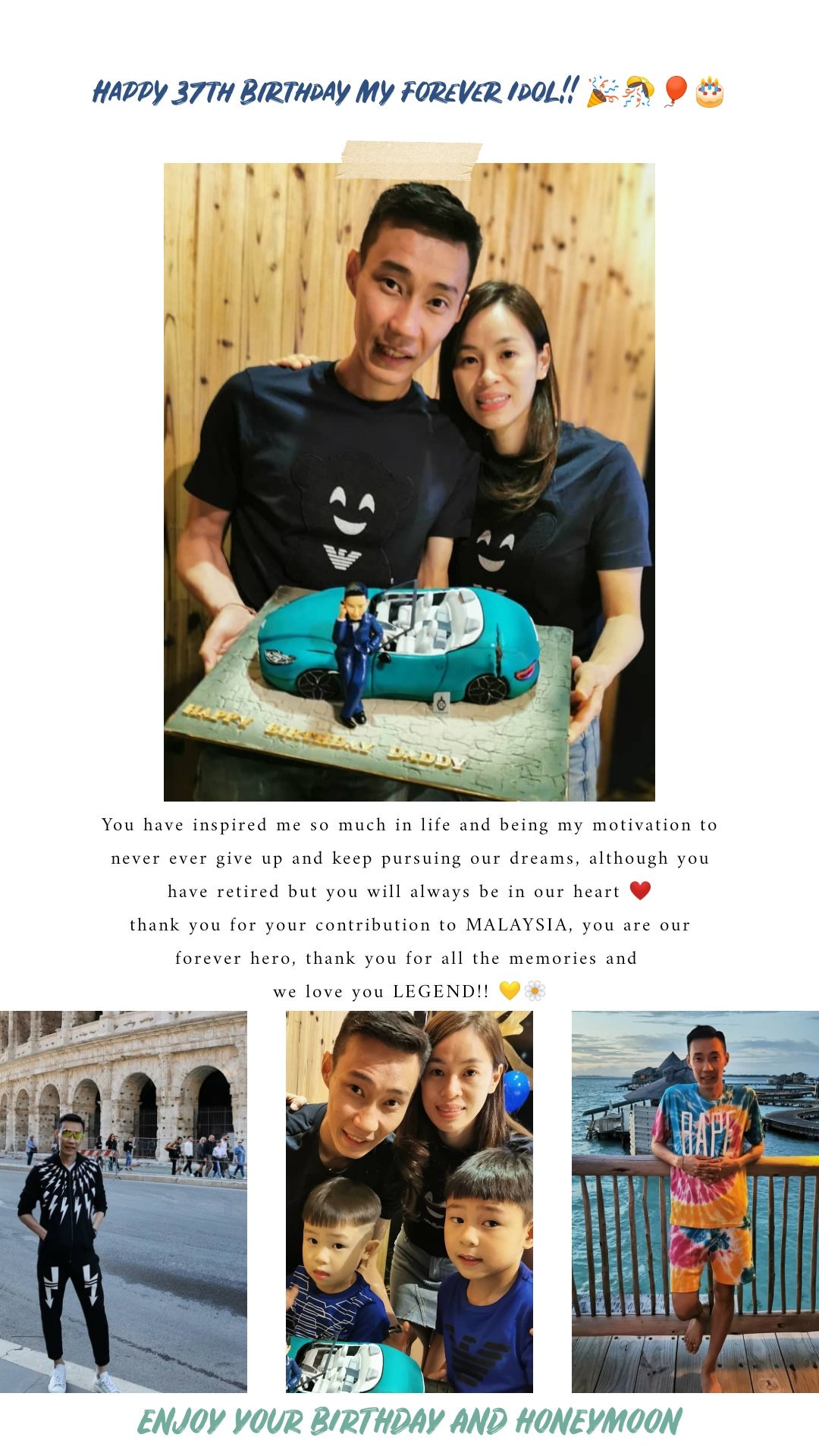 HAPPY 37th BIRTHDAY LEE CHONG WEI!      