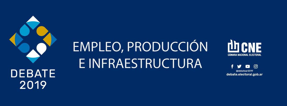 #DebateAr2019 Los candidatos están desarrollando sus propuestas sobre Empleo, Producción e Infraestructura.