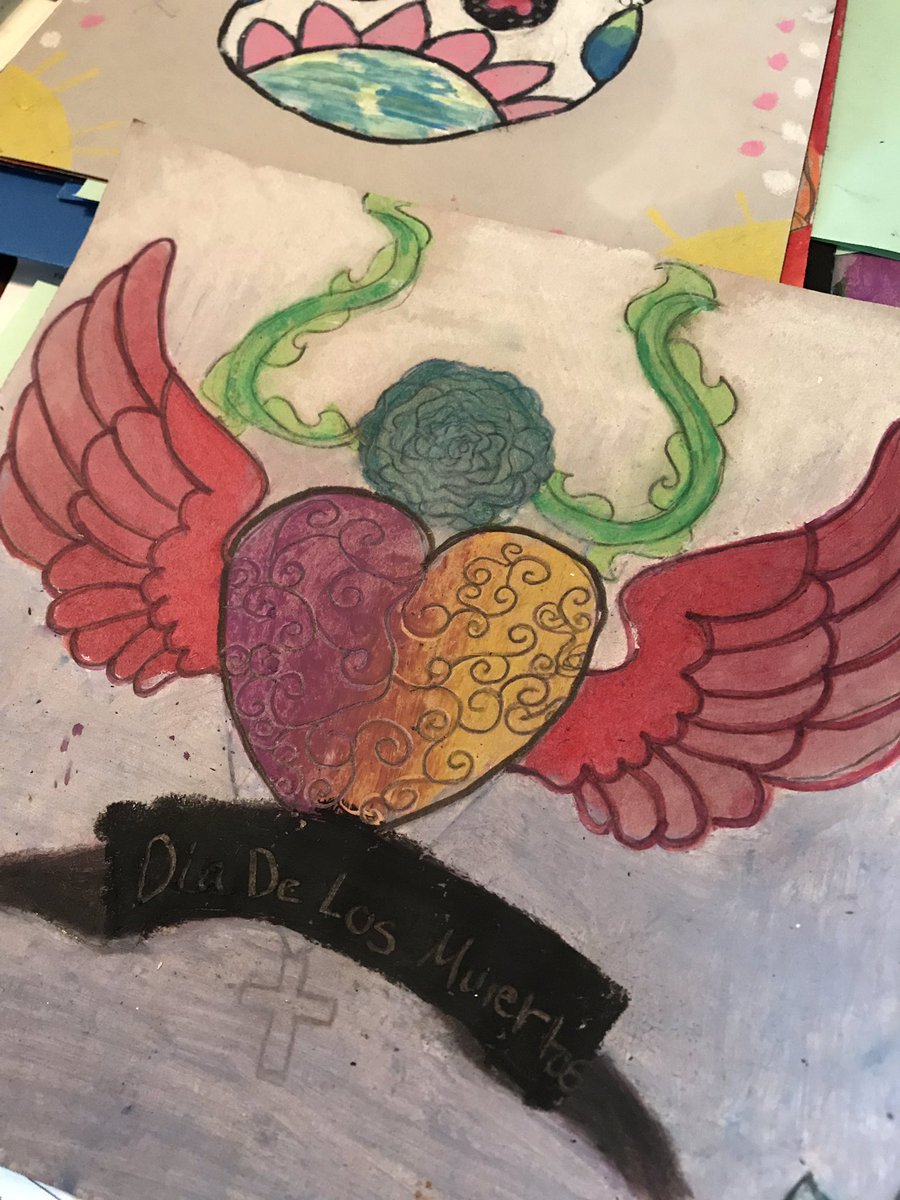 Exploring oil pastel techniques in these Dia de Los Muertos inspired beauties! 💀🥰💙🎨<a href="/pfisd/">Pflugerville ISD</a> <a href="/KellyLane_MS/">Kelly Lane MS</a> <a href="/PfISDfinearts/">PfISD Fine Arts</a> #middleschoolart