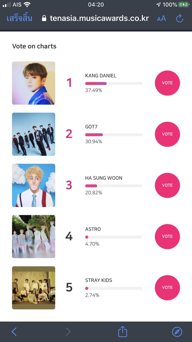 Miracle_of_got7's tweet image. Top10 Global Awards สถานการณ์ไม่ดีแล้วโดนนำไปเยอะ
ปิดโหวต 29/10 นี้ ชนะได้ขึ้นนิตยสารระดับเอเชีย 10Star magazine ด้วย
แค่เข้าเวปก็ได้ตั๋วฟรี1 ดูคลิ้ปได้อีก3 ใบ/ซื้อตั๋วผ่านเวป/ใช้ใจ❤️600ดวง แลกcouponมาโหวตได้ 30ใบ/วัน
tenasia.musicawards.co.kr/vote-final
#갓세븐 #GOT7 @GOT7Official