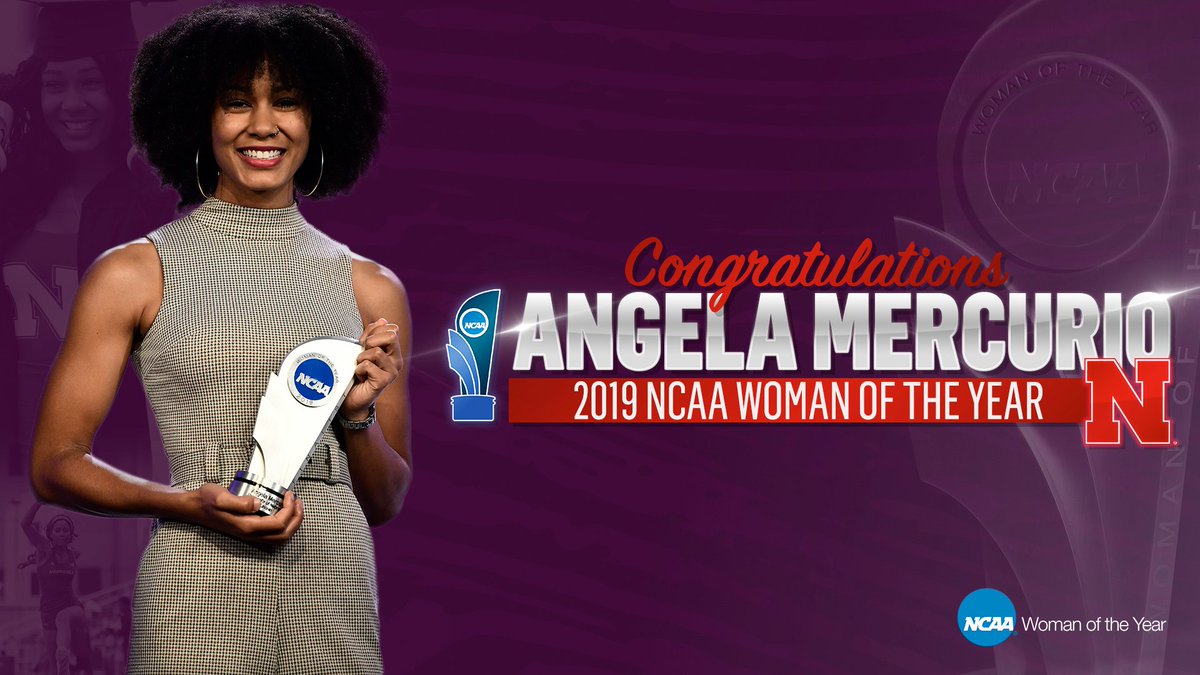 Congratulations to Nebraska’s Angela Mercurio, the 𝟮𝟬𝟭𝟵 𝗡𝗖𝗔𝗔 𝗪𝗼𝗺𝗮𝗻 𝗼𝗳 𝘁𝗵𝗲 𝗬𝗲𝗮𝗿!

#NCAAWOTY | <a href="/Huskers/">Nebraska Huskers</a>