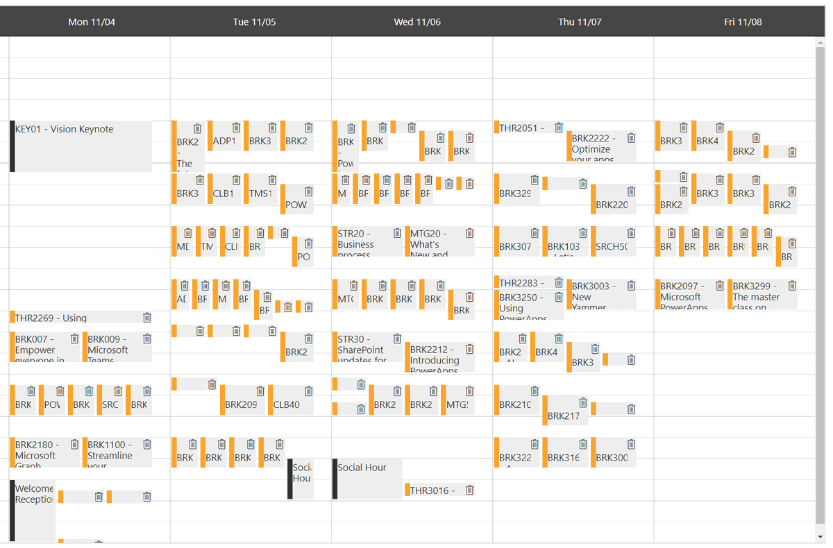 Ota Hirofumi Microsoft Teams 踏み込み活用術 Microsoft Ignite のスケジュールを確認中 例年通りのハードスケジュールで 今年はブレイクアウトセッションも 45 分が主なんだなー シアターセッションも面白そうなタイトルが多い 大トリは吉田さん