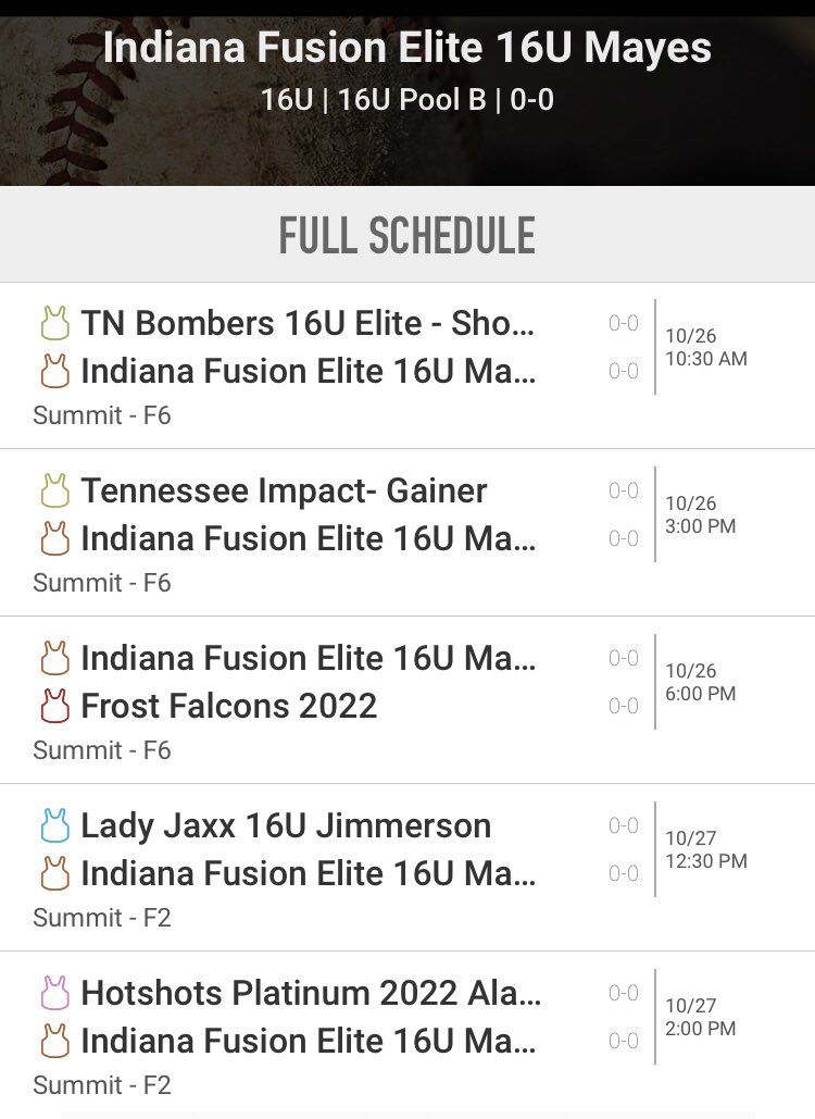 Excited for next weekend as we head to Chattanooga TN to play in the Eastern Elite Fall Showcase.