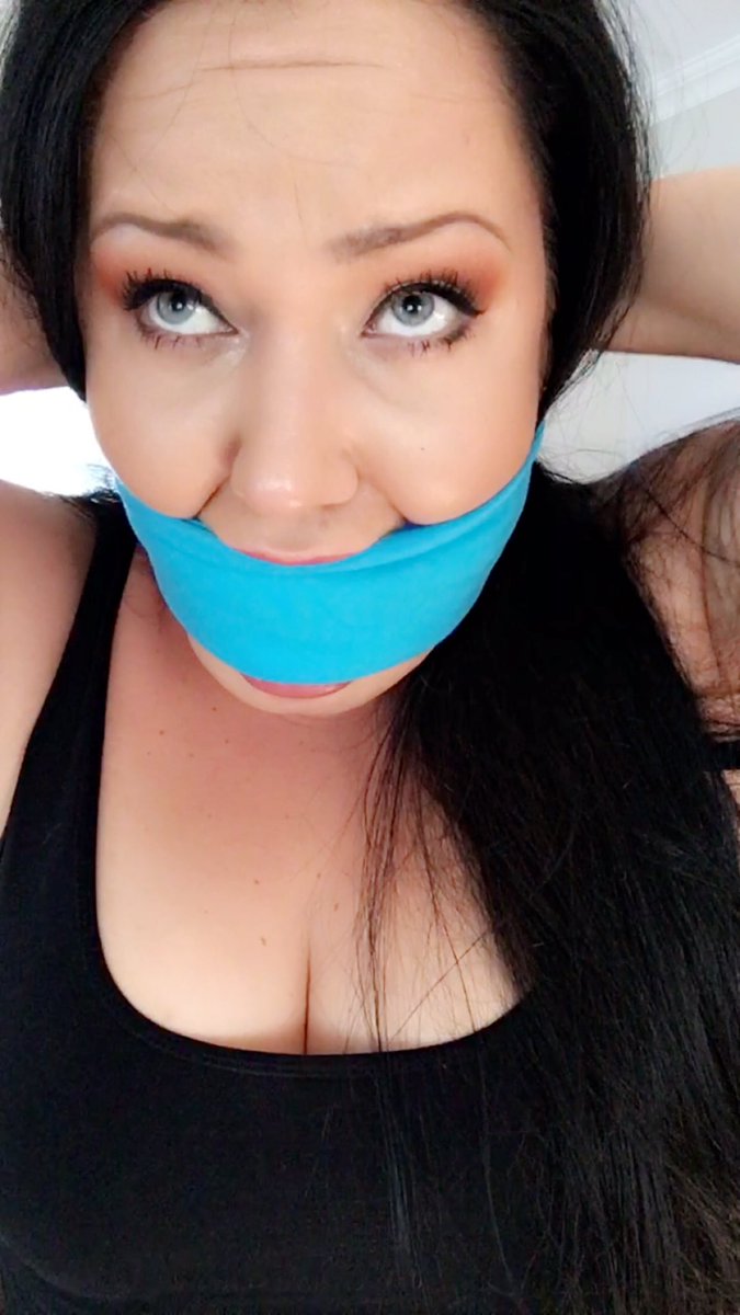 Fun gag talk featuring a duct tape wrap cleave gag layered with a thick clo...