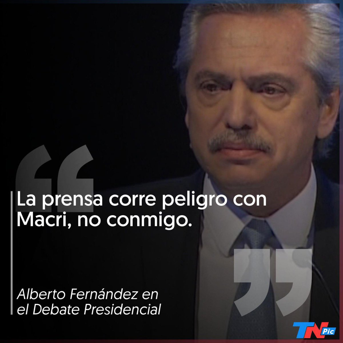 todonoticias's tweet photo. La libertad de prensa, eje de uno de los cruces más fuertes entre Alberto Fernández y Mauricio Macri en el Debate Presidencial. 

#DebaTN https://t.co/JOFnOHGQl2