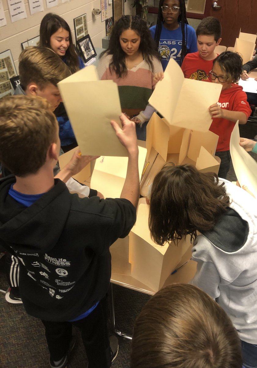 JNeitzel304's tweet photo. It’s always fun to build a fort! Students spontaneously decided to build Fort Sumter...after they were done with their Fort Sumter checkpoint. Fun way to put an exclamation point on an assessment ! @Geneva304 #TeachCivilWar https://t.co/3xjZrSltWz