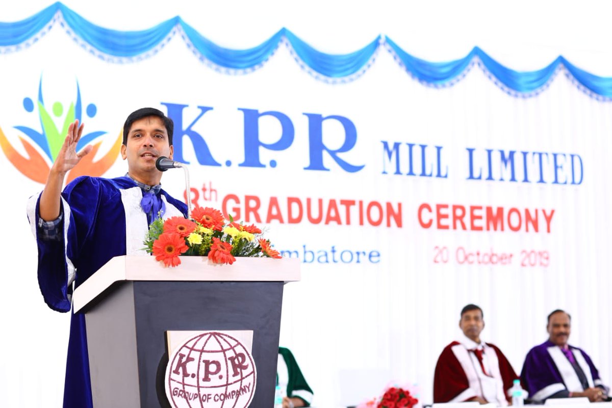 sujithkumar13's tweet photo. Delivered a very special convocation address @ KPRMills.Yes the convocation was for their Mill workers where 350+ girls working there received their degrees. Till date 24536 girls have passed out. Read on and do share this story
https://t.co/JrJclLwq9c #KPRMills #Inspiration https://t.co/f7oyaOMhUm