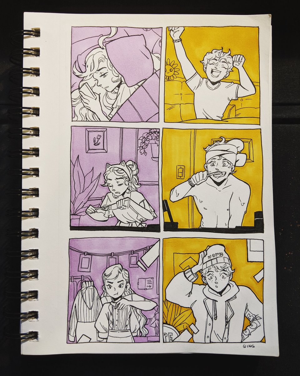 Wake up and get ready! Day 17 and 18 of #inktober 
#Inktober2019 
