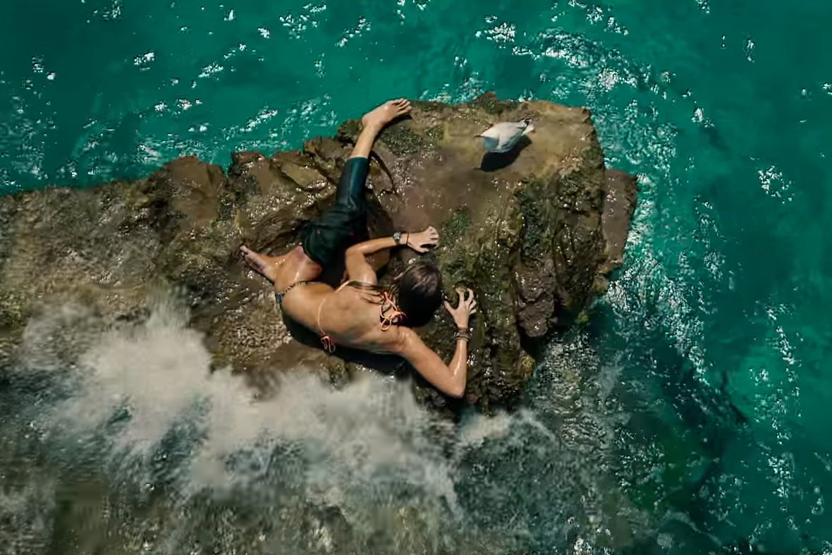 THE SHALLOWS (2016) dir. Jaume Collet-Serrasurvival // while surfing alone near a secluded beach, a young woman is injured by a shark patrolling the shallow water. stranded just 200 yds from shore, it will take all her willpower & ingenuity to survive the night.