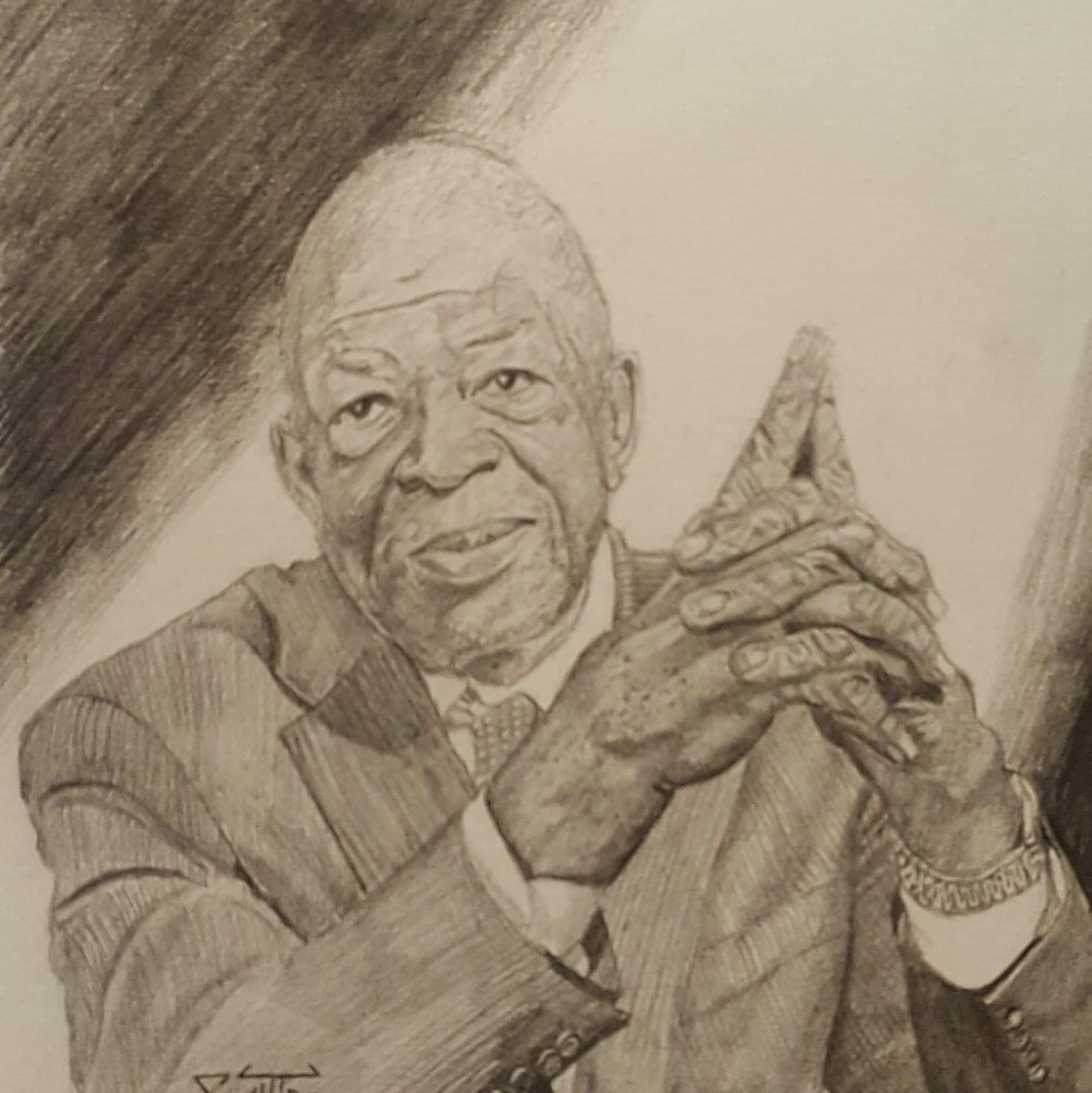 CustomSmittyArt's tweet image. I haven't picked up a pencil on a while, but this man right here is a true inspiration so I had to draw him. RIP, @RepCummings.
