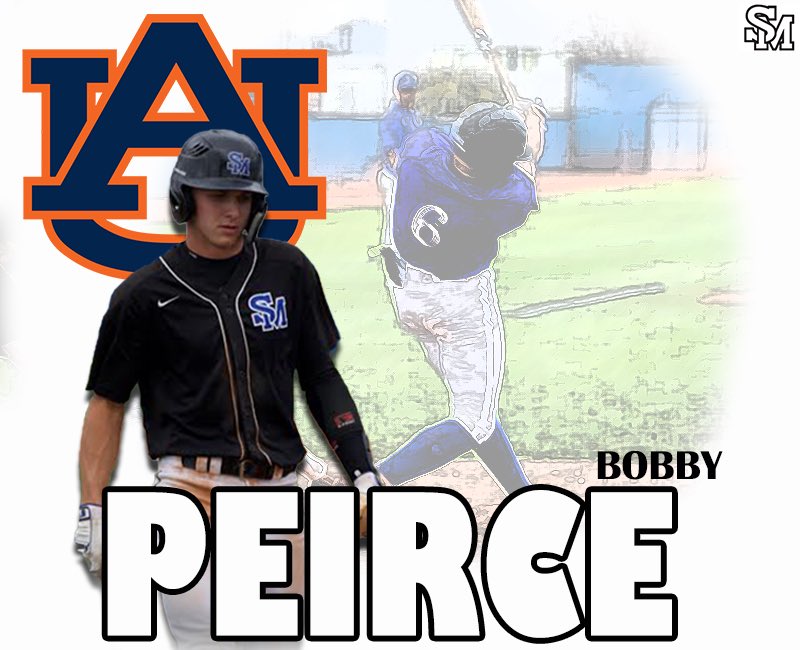 Congrats to Sophomore Outfielder Bobby Peirce on his commitment to Auburn University! #D1Cougs🐾