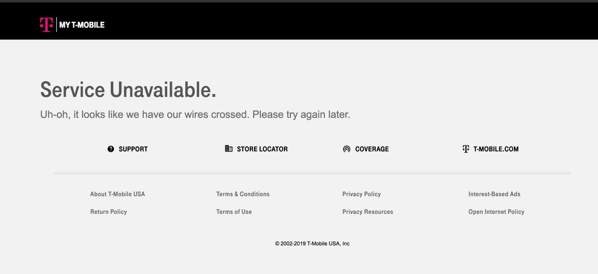 callredapp's tweet photo. @TMobile  We're unable to log in! https://t.co/2TctAWAj8V