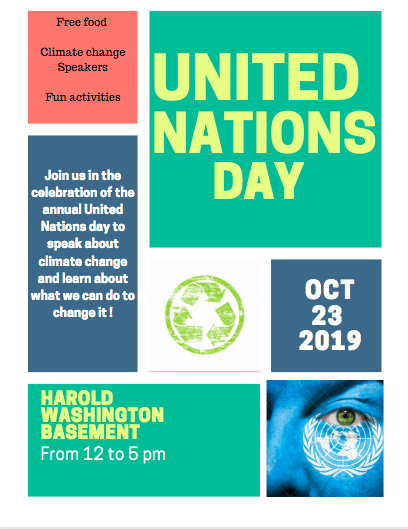 UNAHWC's tweet photo. Stop by and listen to our amazing speakers, do some fun activities, and eat delicious food as we learn more about Climate Change, on Oct 23 from 12-5 pm at Harold Washington College, 30 E Lake St. We hope to see you all there !🌎♻️💚 https://t.co/bQarHO1tPt